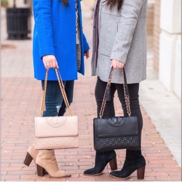 💯 Authentic TORY BURCH Fleming Convertible Shoulder Bag - Picture 14 of 16